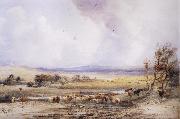 Peter Dewint View on the Lowther,with Cattle in the Water oil painting picture wholesale